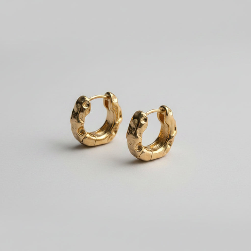 Gold colour hoop earrings