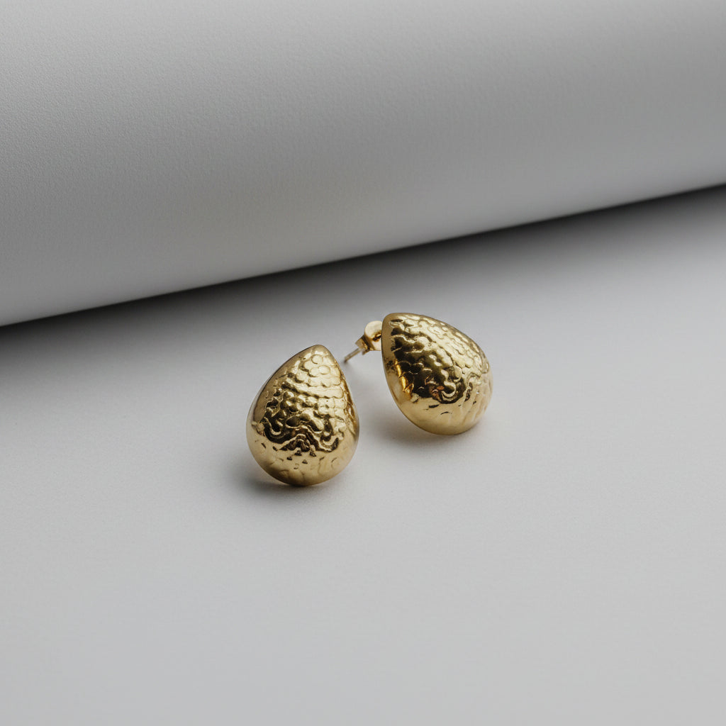 Stainless steel gold earrings