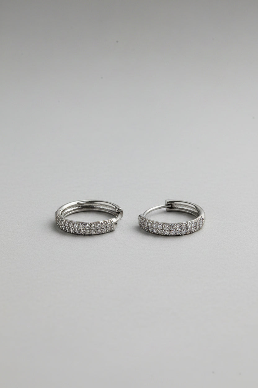 Silver Stainless steel hoop earrings