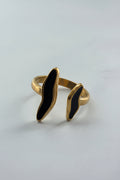 Gold and black ring