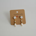 Zircon and pearl earrings