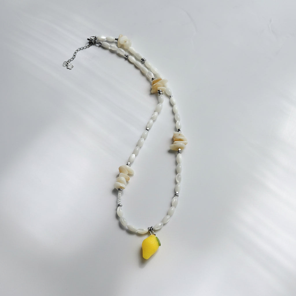 Lemon pendant necklace