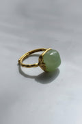 925 sterling jade geometric ring