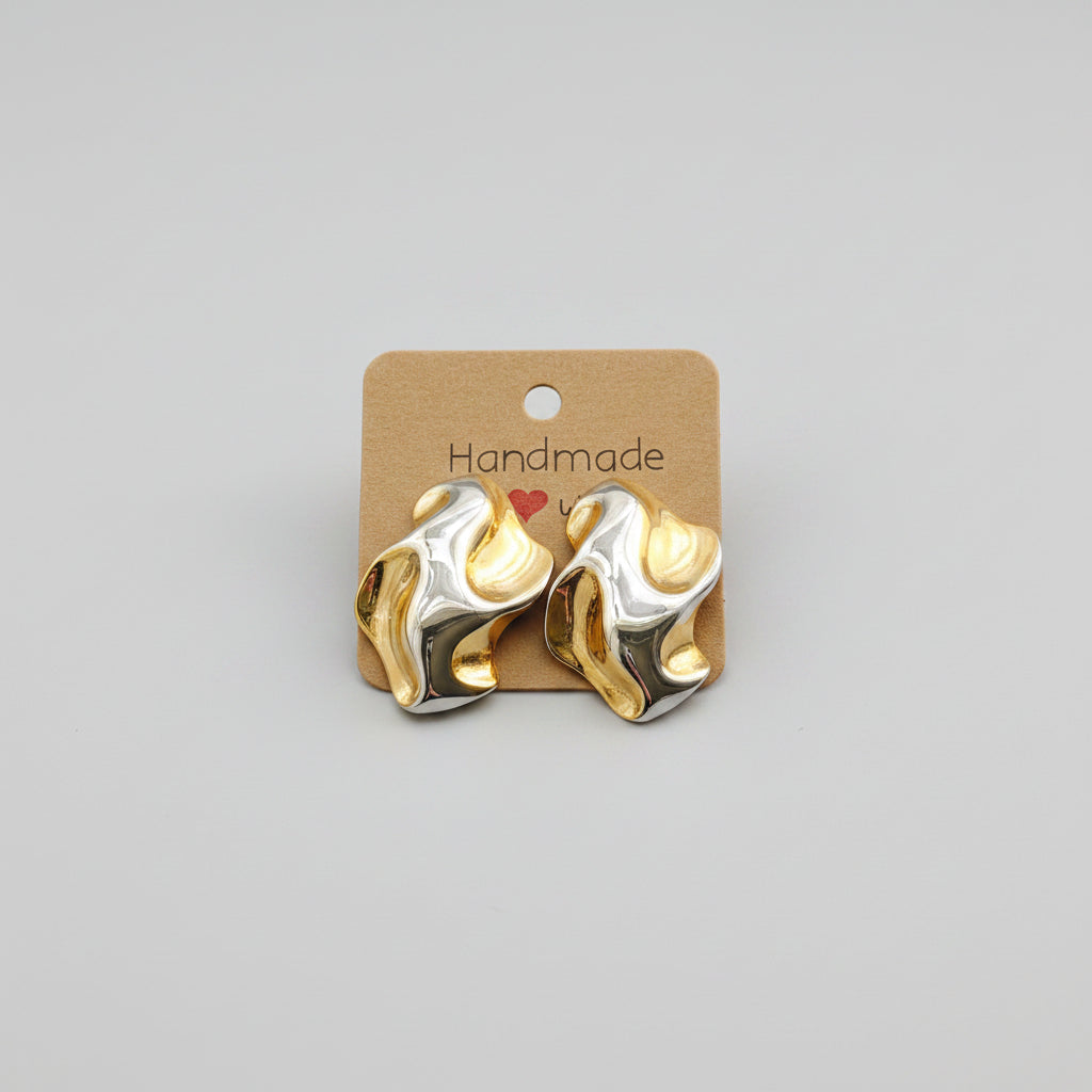 Irregular stainless steel earrings