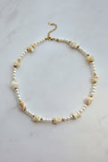 Pearl and seashell beads necklace