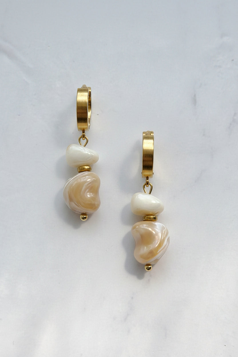 Seashell beads earrings