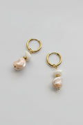 Stainless steel seashell beads earrings