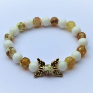 Amber and white bracelet