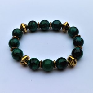 Green Chrysocolla stone bracelet