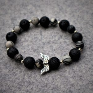 Lava and Jasper beads bracelet