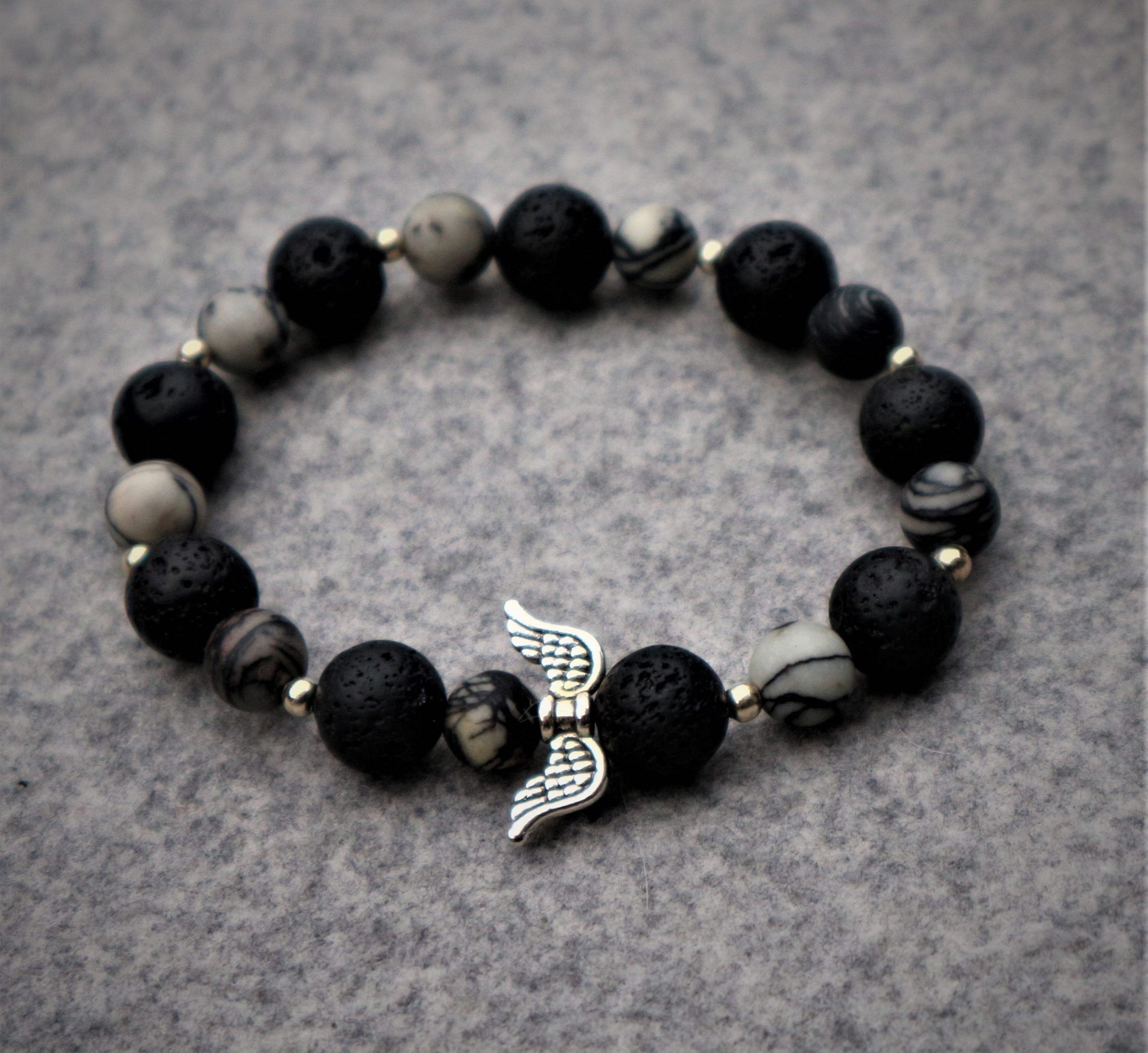 Lava and Jasper beads bracelet