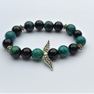 Phoenix and black stone bracelet