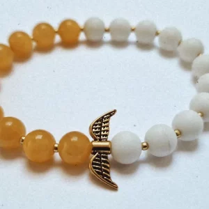 Yellow and white bracelet