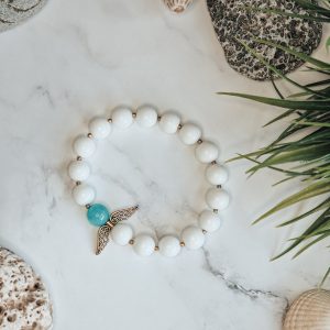 White Agate bracelet