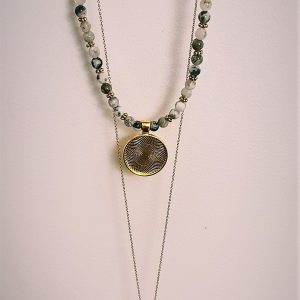 Moss beads necklace set