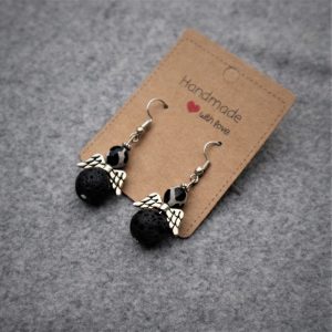 Black an silver Earrings