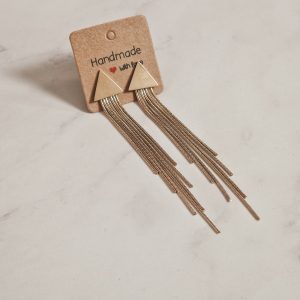 Stainless steel long earrings