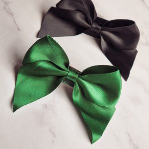 Ribbon bow hair clip set